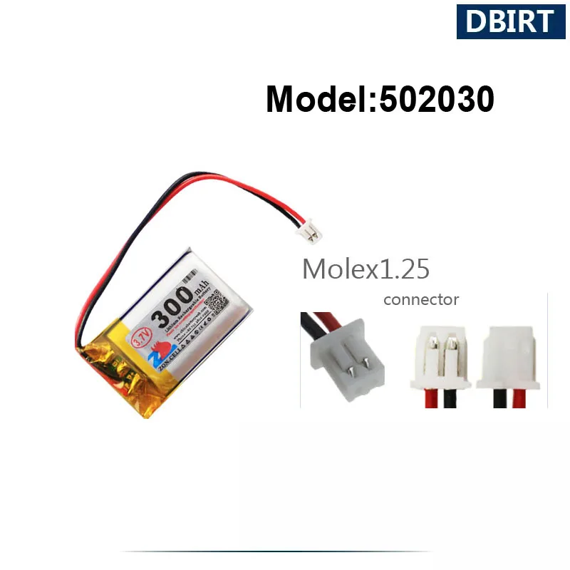 Аккумулятор 300 мАч LP502030 AHB502030 502030 052030 для Mp3 Mp4 плеера Bluetooth гарнитуры XH2.54 NTC 3