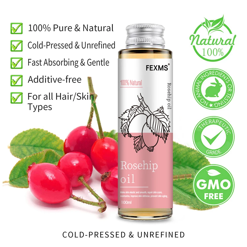 Rosehip Seed Oil Anti Aging Moisturizer For Hair Skin Nails For Essential Oil Flavoring Organic Essential Oils Skin Whitening Anti Aging