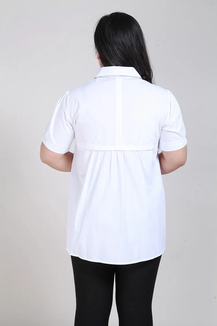 9XL 8XL 7XL 6XL 5XL blusa social feminina женские блузки Осенняя рабочая одежда хлопковые Блузки Топы Строгая рубашка большого размера M286