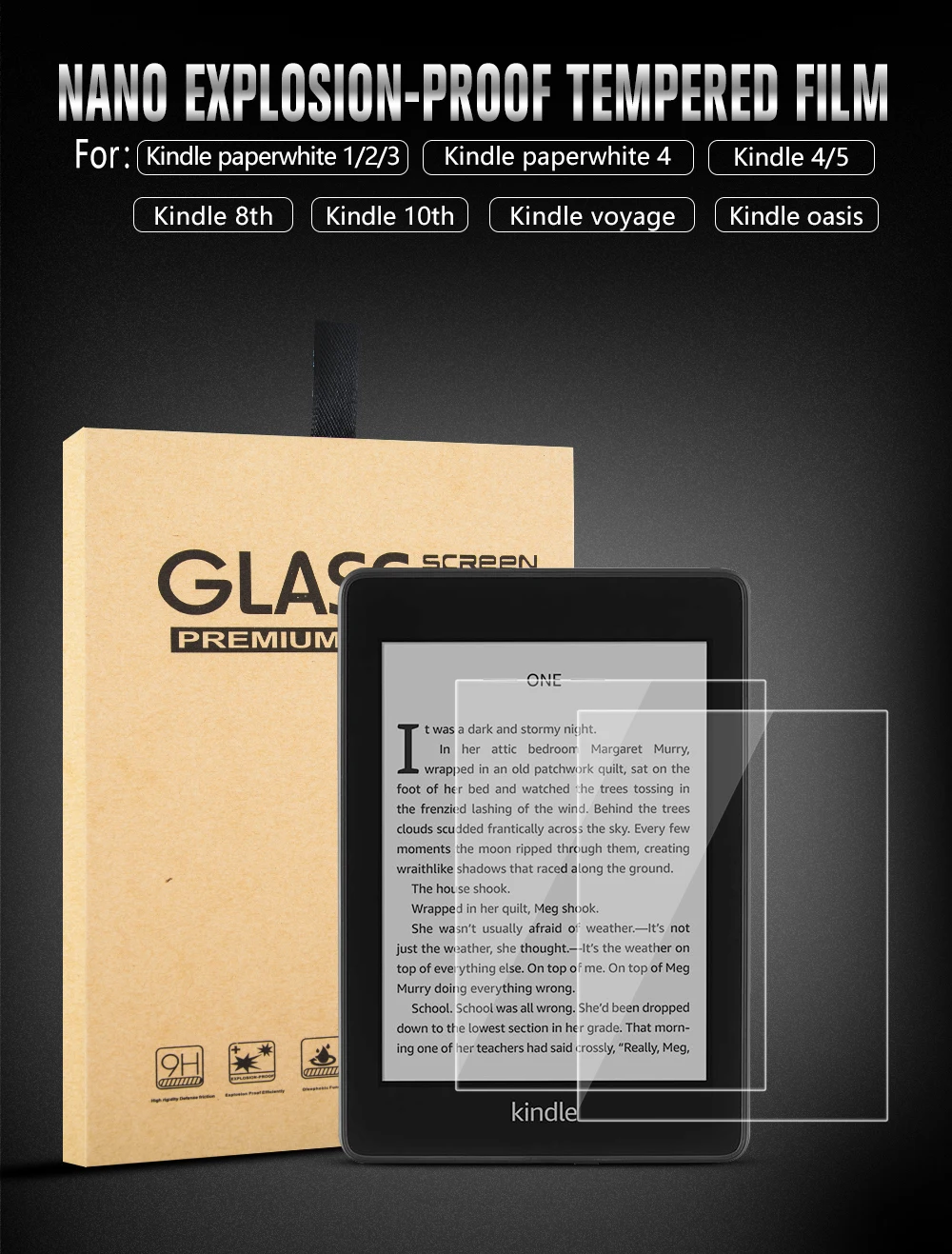 2 шт./лот закаленное Стекло Капа для Kindle Paperwhite 1/2/3/4 Экран Защитная пленка для Kindle 4/5 8th поколения Электронная читалка Стекло