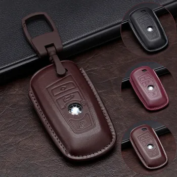 

Fashion Leather Car Key Case Fob Cover For BMW 520 525 f30 f10 F18 118i 320i 1 3 5 7Series X3 X4 M3 M4 M5 E34 E90 E60