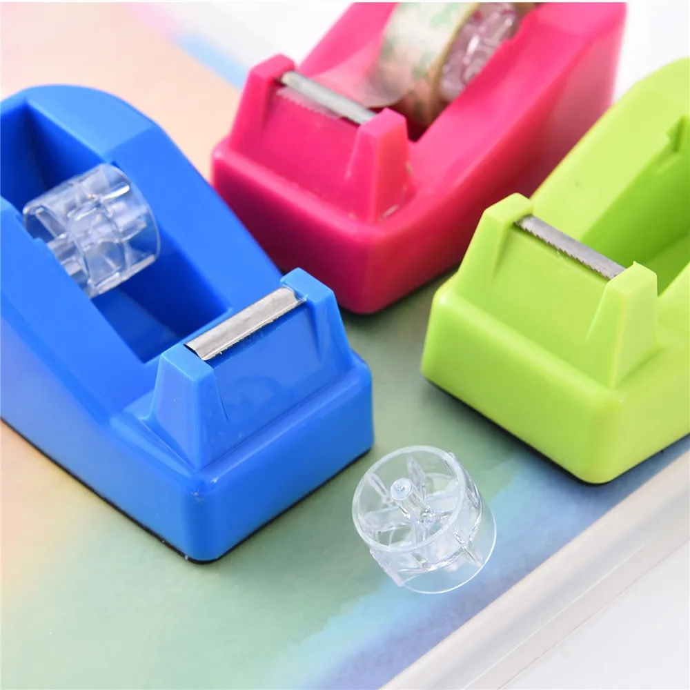 1pc Plastic Washi Tape Dispenser Masking Tape Holder Tape Cutter DIY Packing Double Sided Tape Dispenser School Office Supplies