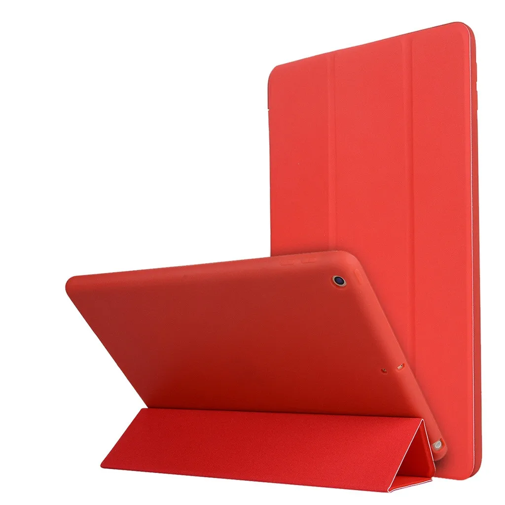 20# чехол для iPad 10,2 дюймов с подставкой и функцией автоматического сна, умный кожаный чехол-книжка для iPad 7th Gen A2200 A2123, защитный чехол - Цвет: Red