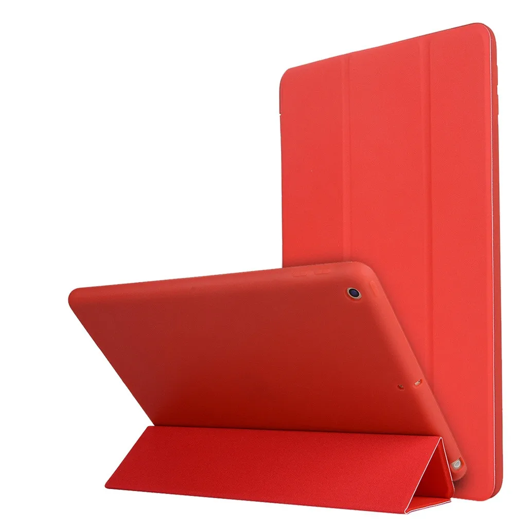 Red 20# чехол для iPad 10,2 дюймов с подставкой и функцией автоматического сна, умный кожаный чехол-книжка для iPad 7th Gen A2200 A2123, защитный чехол - Цвет: Red