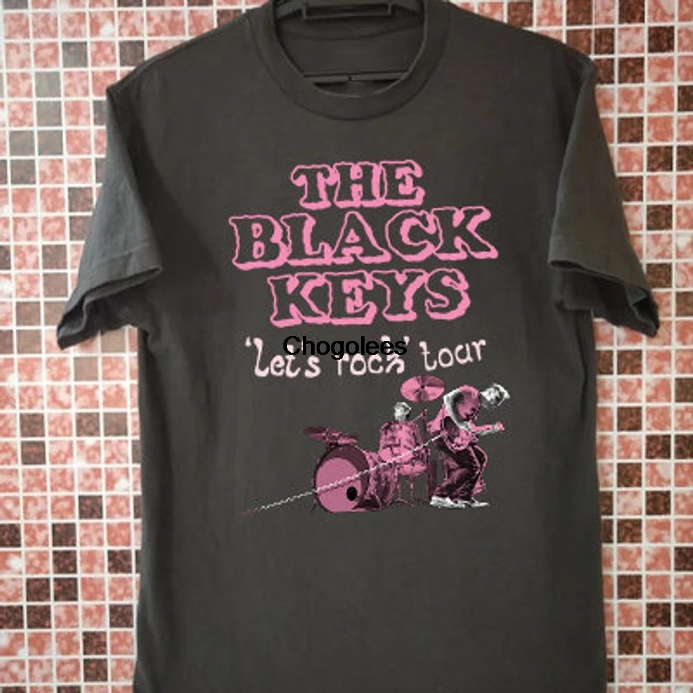 Camiseta negra con estampado de The Black Keys, camiseta Vintage de Rap y Hip Hop, camiseta con banda musical para fanáticos|Camisetas|