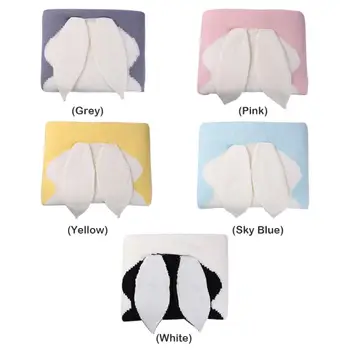 

Warm Rabbit Ear Newborn Baby Blankets Excellent Craftsmanship Well Durability Knitting Toddlers Stroller Swaddle Wrap