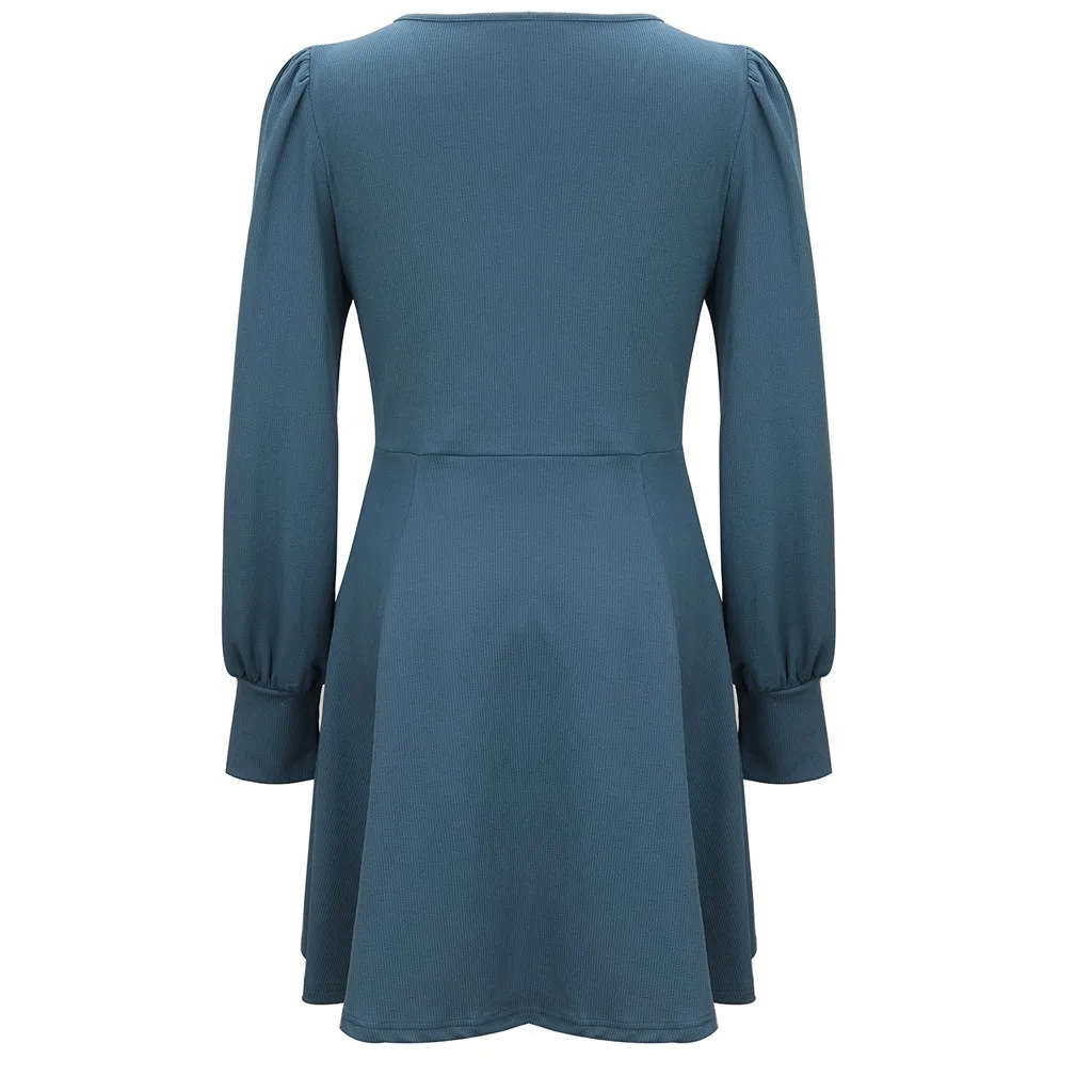 Женские платья соблазнительные однотонные с V образным вырезом асимметричное