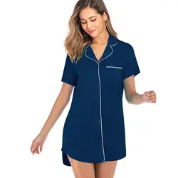 Aamkiast Модальные pajamasсексапильные женские сорочки свежие простые ночные рубашки женские пижамы Ночная рубашка ночное белье