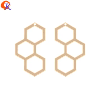 

Cordial Design 50Pcs 22*40MM Jewelry Accessories/Earring Connectors/Hexagon Shape/DIY Earring Parts/Hand Made/Earring Findings