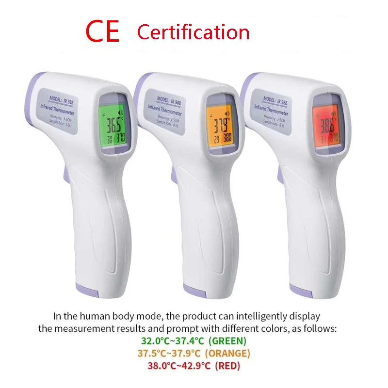 

Spot CE Infrared Thermometer Digital Electronic Thermometer Multifunctional Non Contact Forehead Thermometer