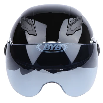 

Motorcycle Helmet with Sun Visor and Release Buckle L Gloss Black +Tawny B