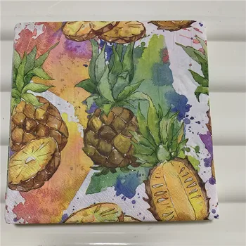 

Decoupage napkin paper elegant tissue fruit pineapple flower wedding birthday party tissue vintage Guardanapo serviettes oil art
