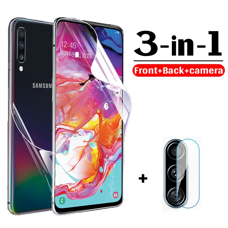 Передняя + задняя Гидрогелевая пленка для Samsung M10 A10 A10S A20 A30 A40 A70 A70S A80 A01 A10E A20E A20S A30S