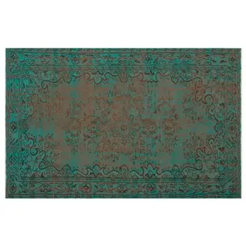 

Handmade Turquoise Vintage Overdyed Turkish Area Rug 171x270 Cm-5'7''X8'10''