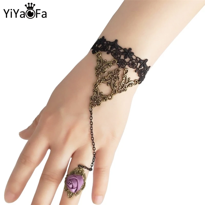 YiYaoFa Handmade Lace Gothic Bracelets &amp Bangles Night Club Jewelry for Women Accessories Lady Party WS-135 | Украшения и