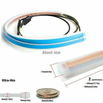 

2835LED Turn Signal Light Replacement Parts 12V Universal Accessory 1 Pair 60CM Red