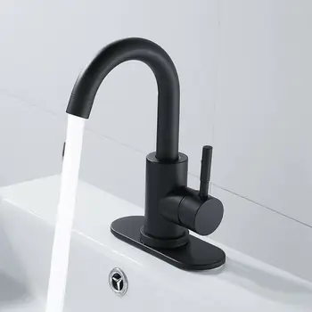 

Single-Handle Swivel Faucet Tap Sprayer Set With Water Supply Hose For Bathroom Nozzle Filter Mesh Adapter