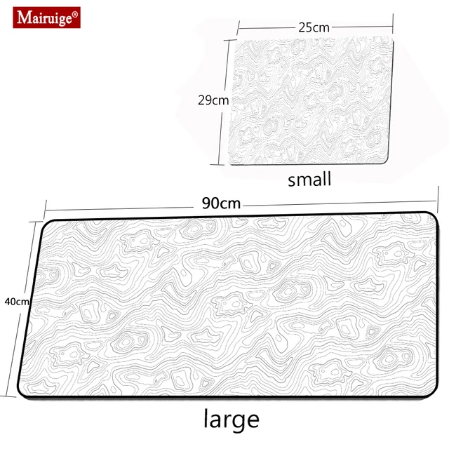 Big Art Mousepad White Black Desk Protector Pad on The Table Pads Computer Mat Xxl Mouse Pad Extended Pad Deskmat Office Carpet White