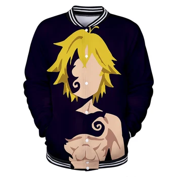 

2019 New designs The Seven Deadly Sins Baseball uniform Autumn Casual Harajuku Baseball Jackets plus size for men streetwear