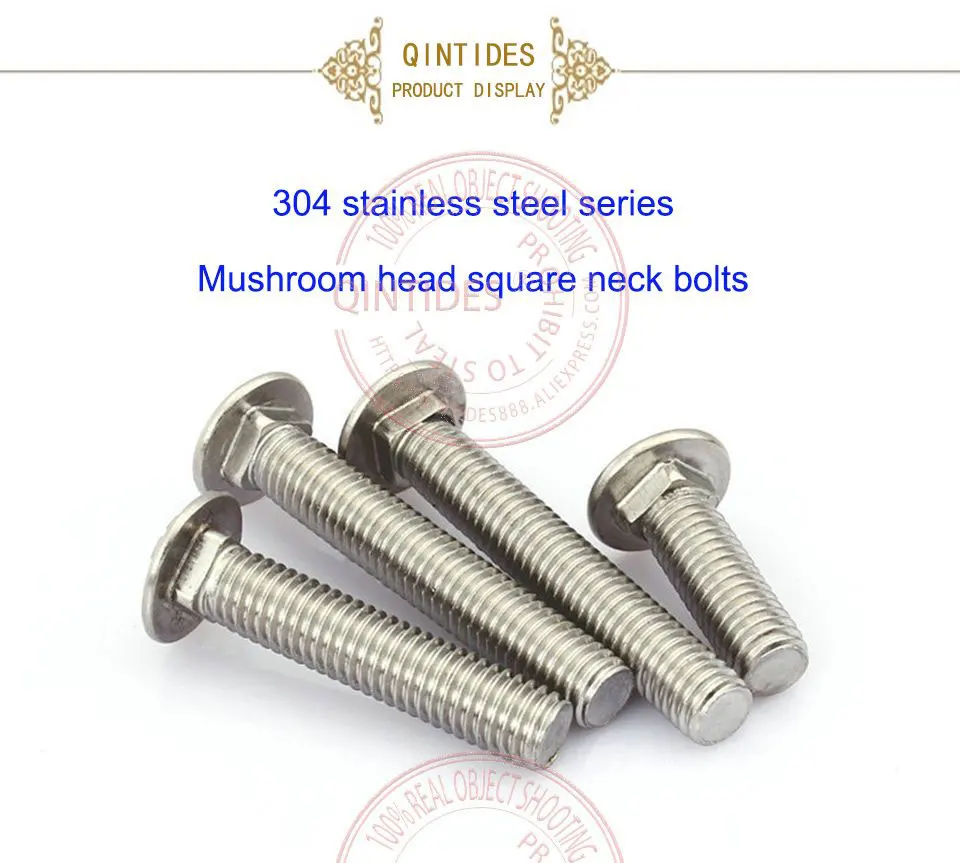 M6 M8 M10 M12 Cup Head Square Neck Bolts With Large Head 304 Stainless Steel Mshroom Head Square Neck Bolts M10x25-4pcs M6 M8 M10 M12 Cup Head Square Neck Bolts With Large Head 304 Stainless Steel Mshroom Head Square Neck Bolts M10x25-4pcs