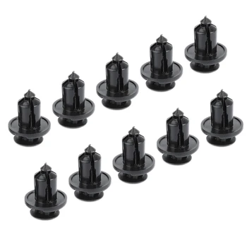 

10 Pcs Packed Black Insight Front Bumper Locking Hooks & Clip Fastener Push Latch Rivet Trim Rivet For Honda Accord