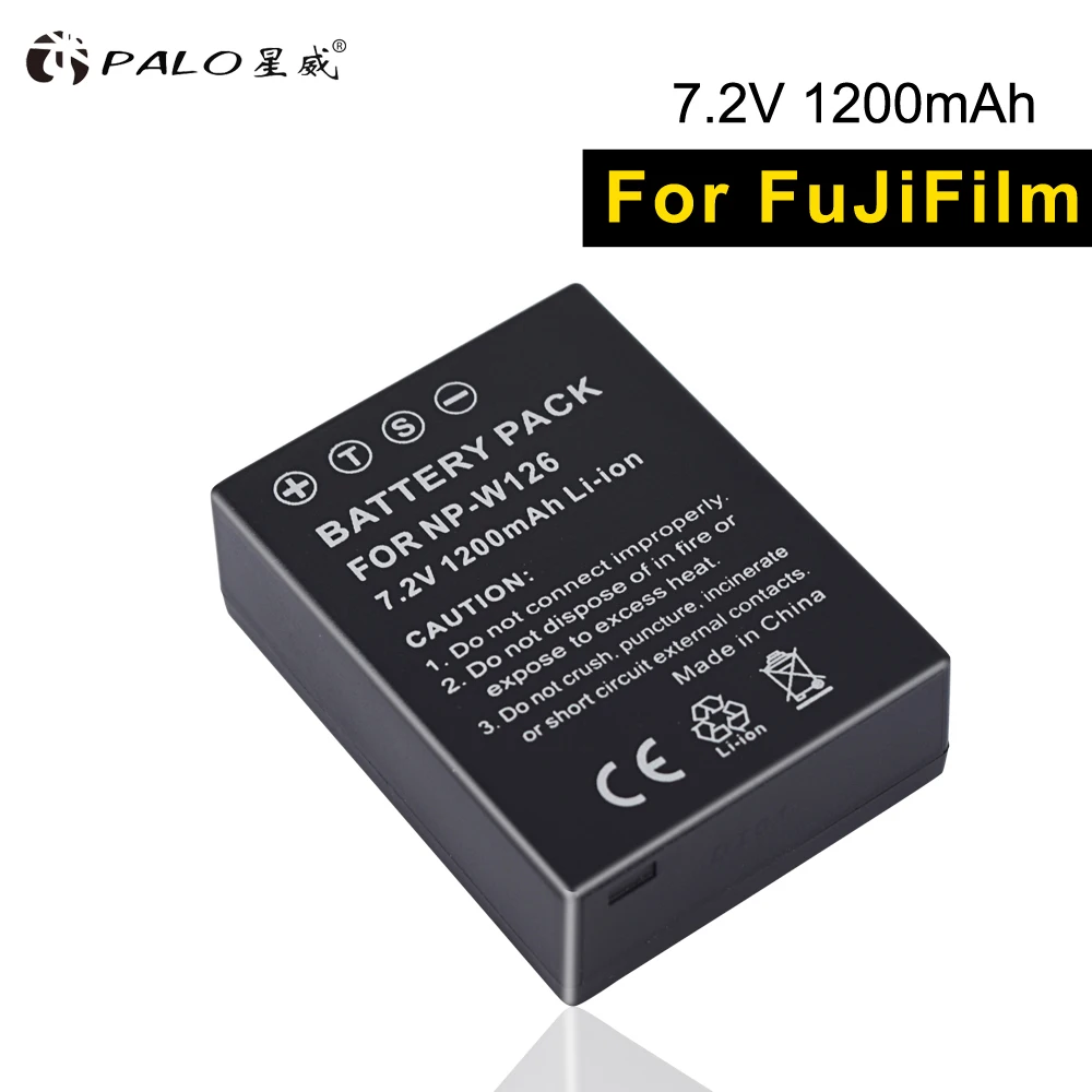 PALO 1 шт. NP-W126 7,2 v 1200mAh Аккумулятор для камеры FUJL FUJI X-E3/2/1 Pro1/2 X-E2S/100F/M1/A1/2/10 X-T1/2/10/20 HS50 /33/35/30EXR