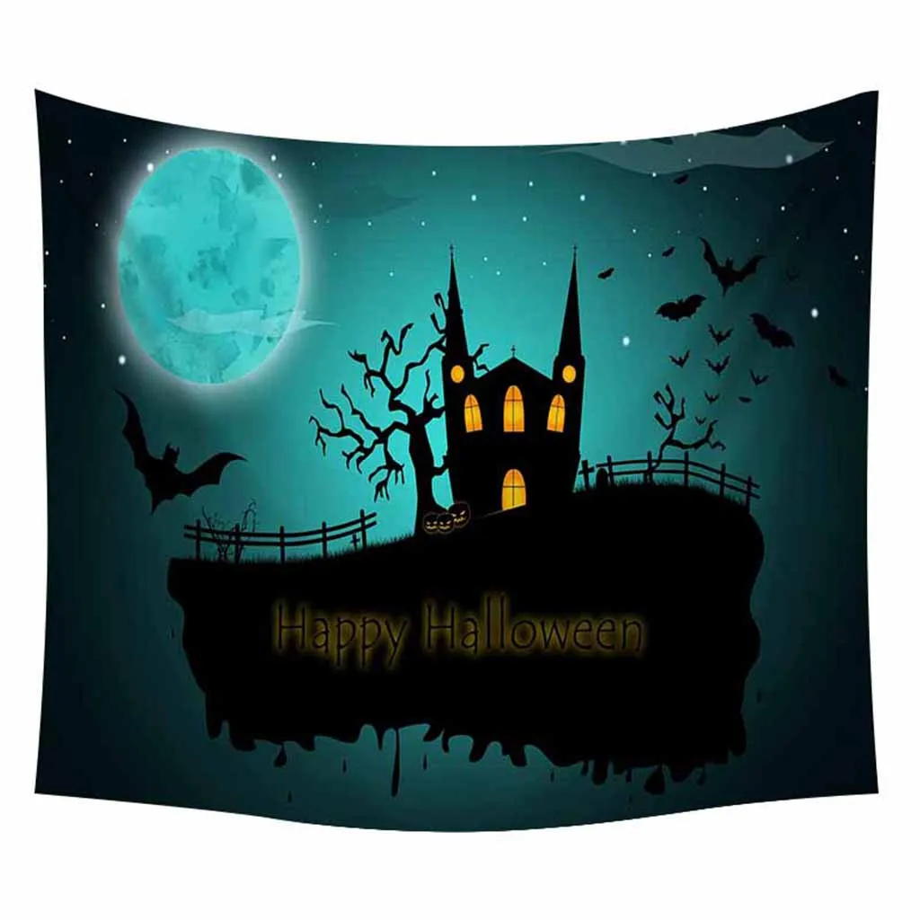 I Halloween Tapestry Pumpkins Tree Print Tapestry Wall Hanging Tapestry Psychedelic Hippie Tapestry Art Home Decor dropshipping814 - Цвет: I