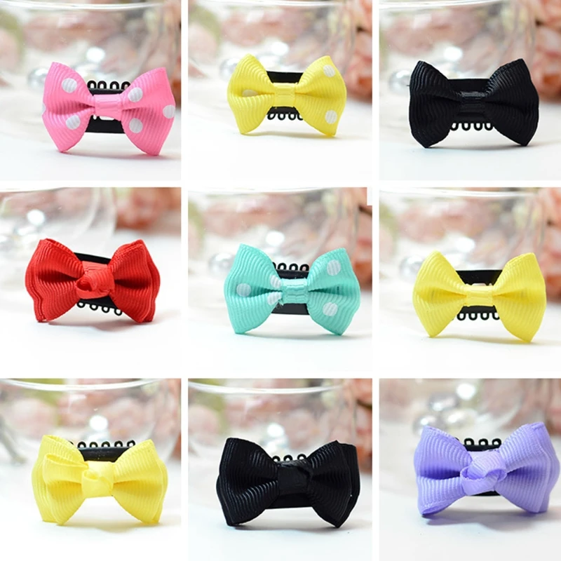 10Pcs Baby Girl's Barrettes Bow Ribbon Hair Bow Clips Print Flower Hair Clip Hairpins Kids Hair Butterfly Decor Accessories