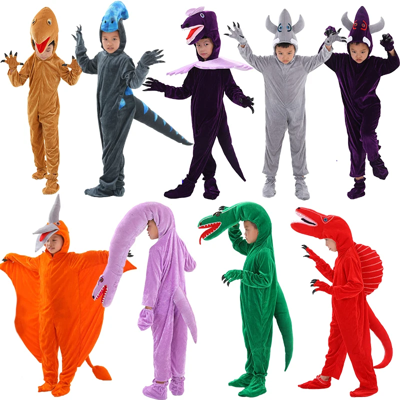 Adults Kids Long Sleeves Dinosaurs Costumes Party Animals Cartoon Tyrannosaurus T-REX Halloween Cosplay Costume Dress Up Outfit Adults Kids Long Sleeves Dinosaurs Costumes Party Animals Cartoon Tyrannosaurus T-REX Halloween Cosplay Costume Dress Up Outfit
