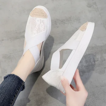 

Shoes 2020 Fashion Women's Loafers With Fur Female Footwear Slip-on Round Toe Clogs Platform Casual Sneaker Modis New Summer