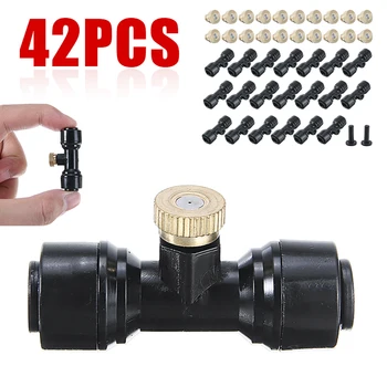

42pcs Outdoor Mist Nozzle Water Misting Mister Nozzles Garden atio Misting System Fog Nozzles Misting Kit Set