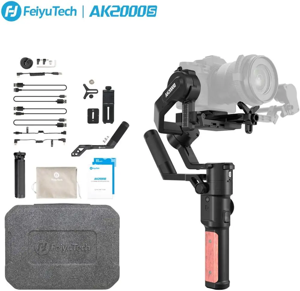 FeiyuTech Feiyu AK2000S DSLR Камера стабилизатор 3-осевой портативный монопод с шарнирным замком видео камеры для sony Canon 5D Panasonic GH5 Nikon