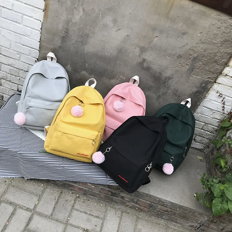 

Nylon Backpack Women's Korean-style Versatile Schoolbag 2018 New Style College Style Simple Backpack