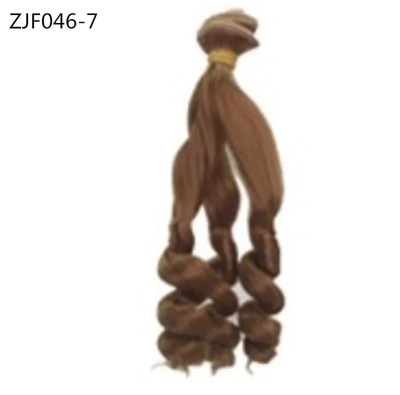 15cm Doll Accessories Dolls for Hair DIY Wig High-Temperature Bjd SD 1/4 Accessories Hairs Curls Synthetic Hairs Wigs Kids Toys - Color: ZJF046