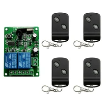 Dc12v 24v 2ch canais 2 ch rf sistema de interruptor controle remoto sem fio, 315/433 mhz transmissor e receptor/garagem portas/lâmpada
