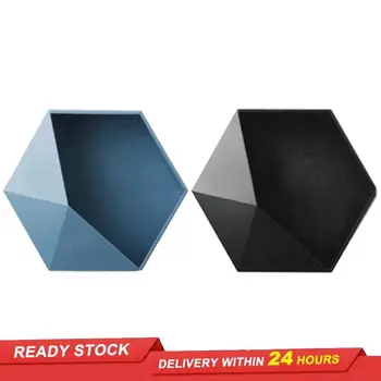 

Home punch-free living room TV wall shelf storage box wall hanging geometric decoration bedroom storage rack bathroom rack