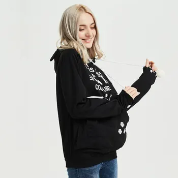 

Winter NEW pregnant Hoodie Kangaroo Dog Pet Paw Pullovers maternity Sweatshirt Pocket Animal Ear Front Pocket Hooded