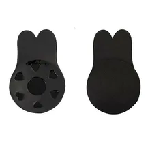 2 пары женщин липкий невидимый бюстгальтер Мода Твердые уши кролика спинки многоразовые накладки на соски Ropa интерьер Femenina E