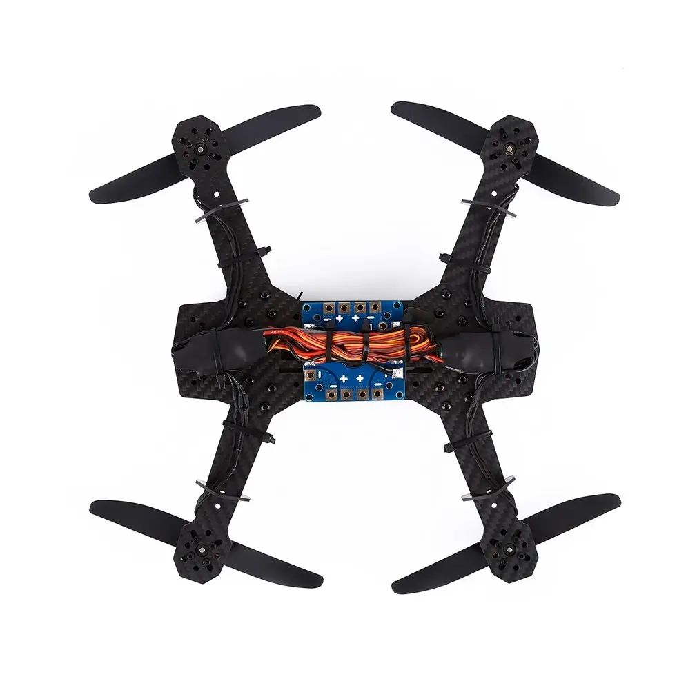 Черный YKS250 углеродное волокно стекловолокно Мини 250 FPV Квадрокоптер Quad copeter рама в разобранном виде