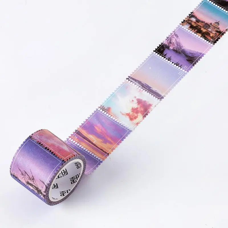Дорожный пейзаж Васи Лента Скрапбукинг Декоративные клейкие ленты бумага японский стикер для канцелярских товаров клейкая лента - Цвет: L