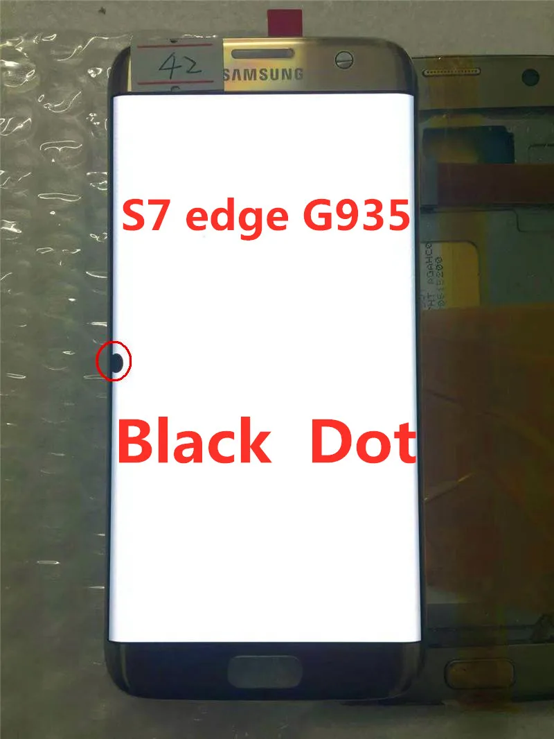 100%ORIGINAL 5.5'' AMOLED LCD for SAMSUNG Galaxy s7 edge G935 G935F Touch Screen Digitizer Display With Black Dots