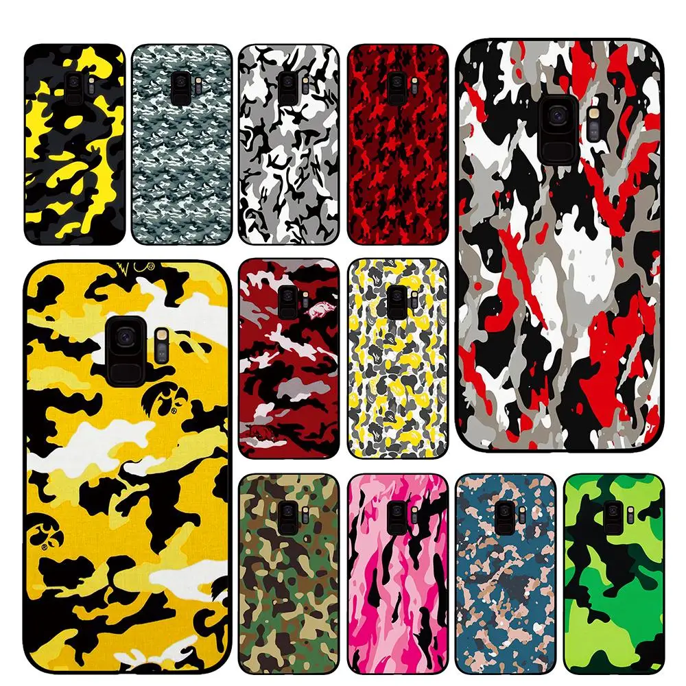

Colorful camouflage Phone Case for Samsung Galaxy S10 S10E S8 Plus S6 S7 Edge S9 S10e Plus Note 8 9 Cover