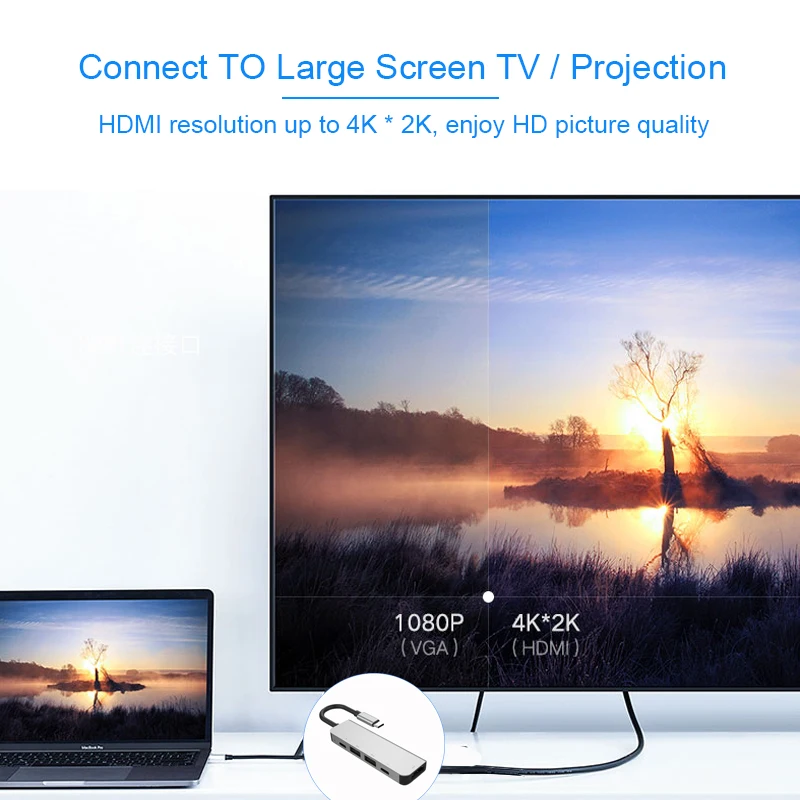 Basix type C концентратор Usb C к HDMI несколько портов USB 3,0 USB C PD зарядный адаптер для samsung Galaxy S9 huawei P20 док-станция USB-C хаб