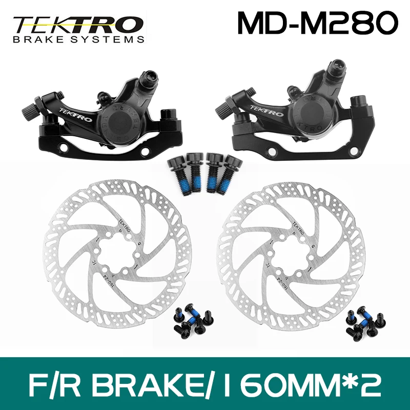TEKTROMDM280MountainBikeHydraulicDiscBrakewithTektroTR160160mmWirecontrolleddisc