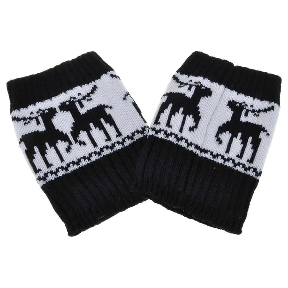 Рождественские теплые женские носки с изображением оленя; модные вязаные мягкие и теплые носки
