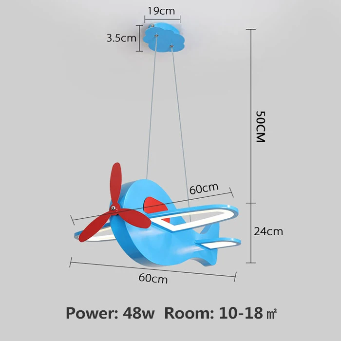 Blue L60xW60CM Macaron самолет детский свет современная светодиодная Люстра для детской комнаты детская комната кабинет железная акриловая люстра в виде канделябра - Цвет абажура: Blue L60xW60CM