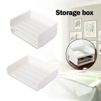 

Stackable Desktop Storage Box Cosmetics Office Books Documents Storage Case can CSV