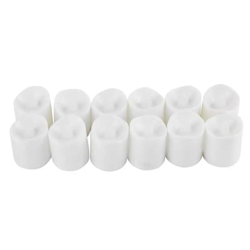 

12pcs Irregular LED Flickering Tea Light Warm White Flameless Fake Candle