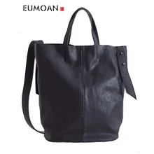 EUMOAN, новинка, Ретро стиль, одноцветная, простая замшевая кожаная сумка на плечо, дикие Модные кожаные сумки, сумка-мешок