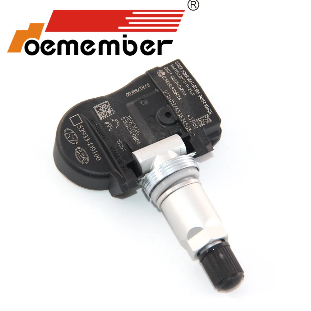 Oember 4 шт. датчик давления в автомобильных шинах 52933-D9100 TPMS система мониторинга 52933D9100 для HYUNDAI SANTA FE 433 МГц